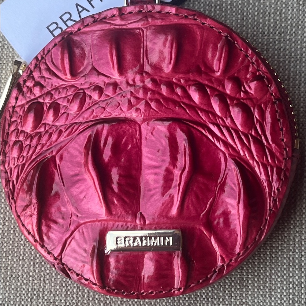 NWT Brahmin MERLOT OMBRE MELBOURNE Circle Coin Wallet